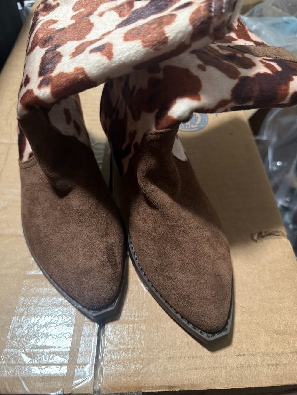 Coastal Cowgirl Cowhide Print Western Boots Womens Sz 6 Dolce Vita - Picture 5 of 7